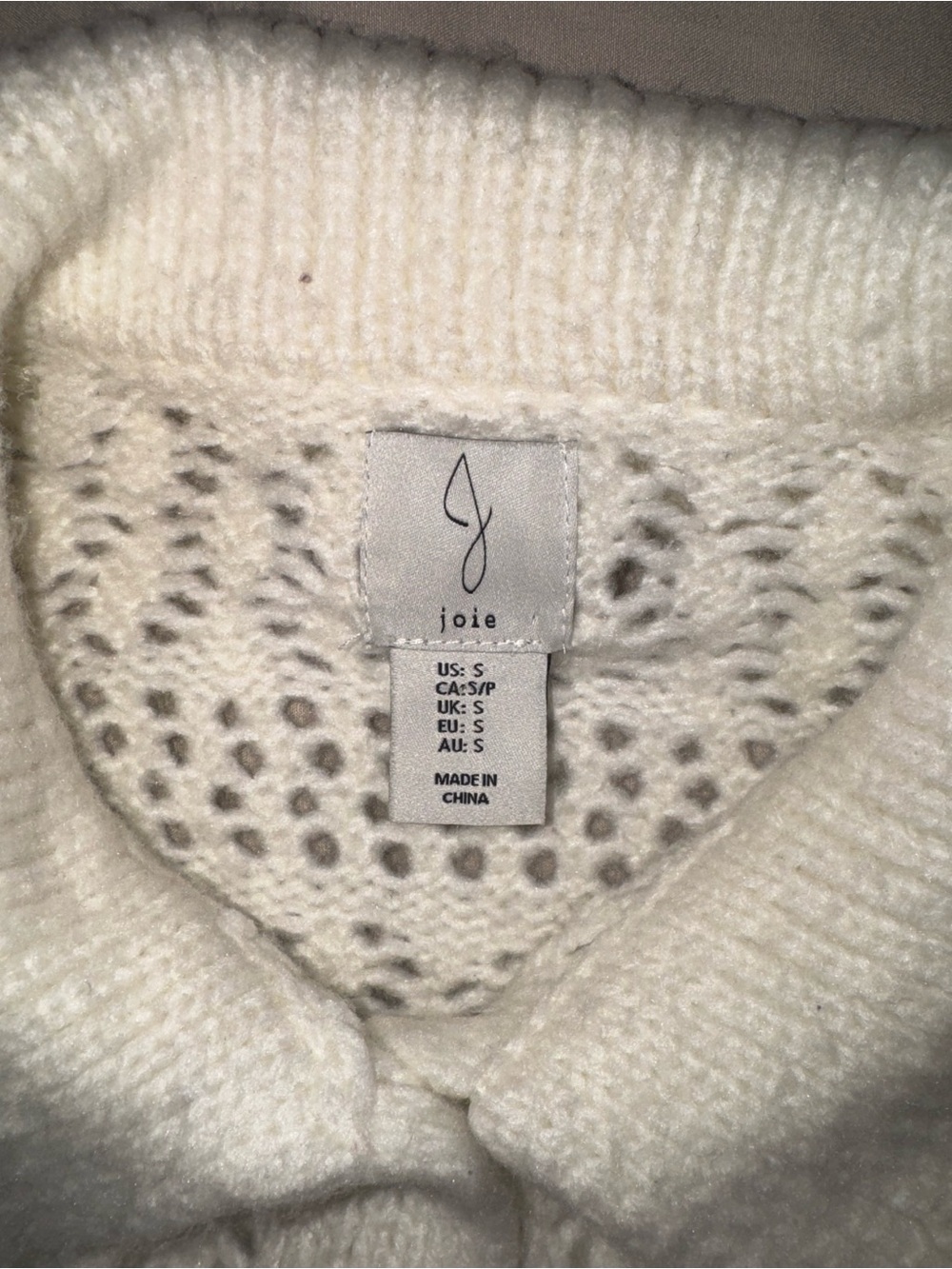 Joie Women's Open-Knit Cream Sweater